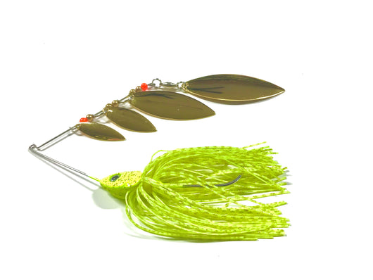 Chartreuse Super Quad Spinner bait