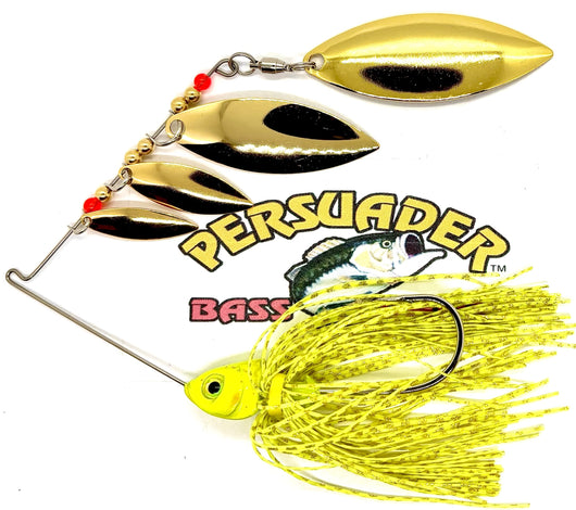 Chartreuse Super Quad Spinner bait