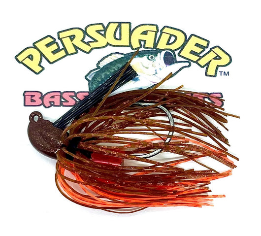 e chip fishing lures Brown/Org E-Chip Flipping Jig – Persuader American Angling