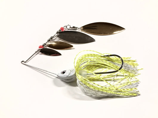 Chartreuse/White Super Quad Spinner Bait – Persuader American Angling